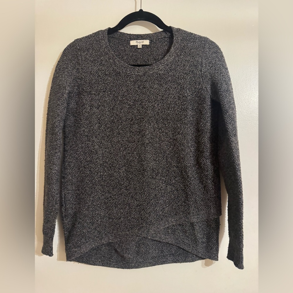 Madewell Textured Knit Sweater Gray XS